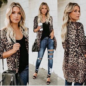 Cardigan Leopard Print  Fall button down
